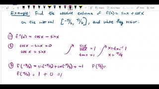 Extreme values and critical points Optimize trig function on closed interval