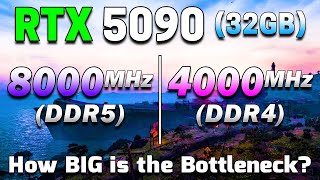 RTX 5090 32GB | 8000MHz DDR5 vs 4000MHz DDR4 RAM Tested in PC Gameplay Benchmark