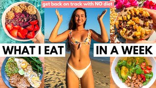 What I Eat In A Week to GET BACK ON TRACK (no diet) | realistic & how I eat whatever I want