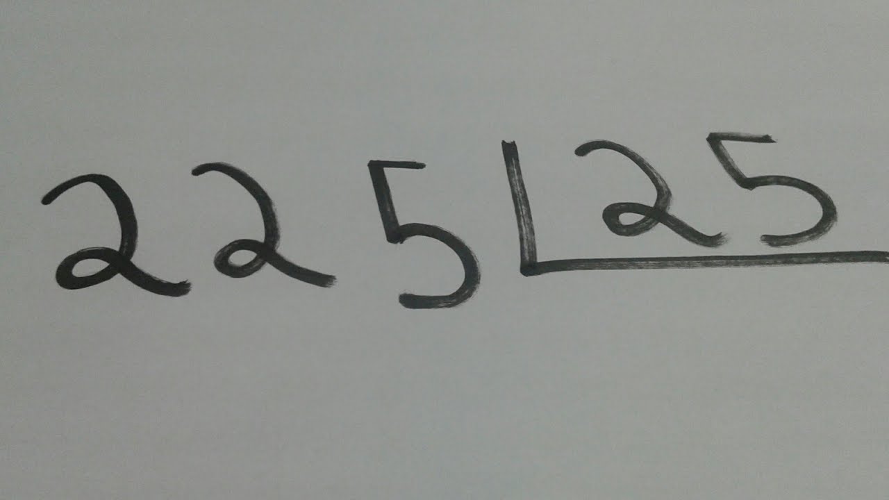 Como Dividir 225 25 Youtube