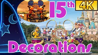 *4K* Hong Kong Disneyland Resort 15th Anniversary-themed Decorations | 香港迪士尼樂園度假區「15週年奇妙慶典」主題裝飾