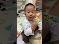 他爸做的酸辣土豆丝有那么好吃吗？连盘子都舔干净 萌娃 人类幼崽 馋嘴宝宝