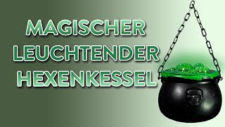 Magischer leuchtender Hexenkessel für Halloween