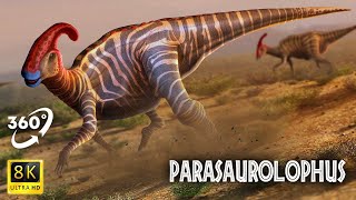VR Jurassic Encyclopedia #21 - Parasaurolophus dinosaur facts  360 Education