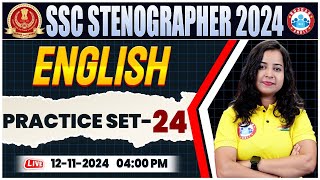 SSC Stenographer 2024 | SSC Stenographer English Practice Set 24 | English By Kiran Mam