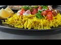 mediterranean yellow rice turmeric rice recipe mediterraneanrecipe asmr rice turmericrice