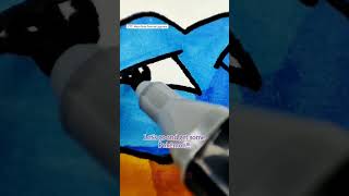Drawing Blastoise Pokémon 🐢🔫 using Markers 😱🤯 Satisfying Art 🔥 #pokemonart