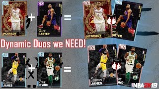 DYNAMIC DUOS WE SHOULD SEE IN 2K19 MYTEAM!!! TURN PINK DIAMONDS TO GALAXY OPAL??? (NBA 2K19 MYTEAM)