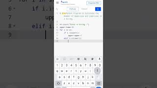 Python Program to Calculate the Number of Upper Case Letters and Lower Case Letters in a String .