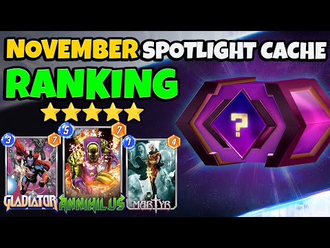 BEST SPOTLIGHT CACHES for NOVEMBER in Marvel Snap! Every Cache RANKED!
