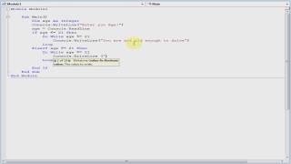 Visual Basic Tutorial 2: Loops