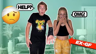 I GOT INJURED AND BROKE MY ARM!!  🤕😬 **  My Ex CRUSH FREAKED OUT **| Loyalty Test reaction Indi Star