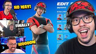 Streamers REACT To My NEW ICON SKIN! (Typical Gamer)