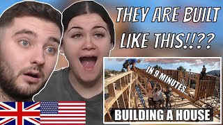 British Couple Reacts to how AMERICAN HOUSES are made!