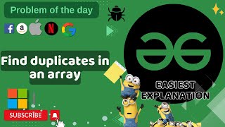 Find duplicates in an array | 24 September | POTD | GFG Problem of the Day | C++ | Java | Python.
