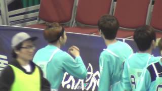 140113 아육대 풋살 경기 끝나고 EXO 퇴장