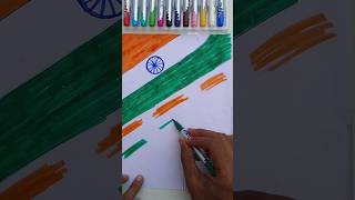 how to make india flag drawing/ republic day art #youtubeshorts #shorts #diy #re