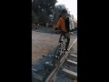 My fast try failure 😭 MTB Balance on railway track || #cycle #mtb #mountainbikes #shorts