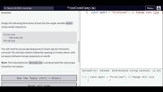 Lesson 27 | Basic JavaScript | Escape Sequences in Strings