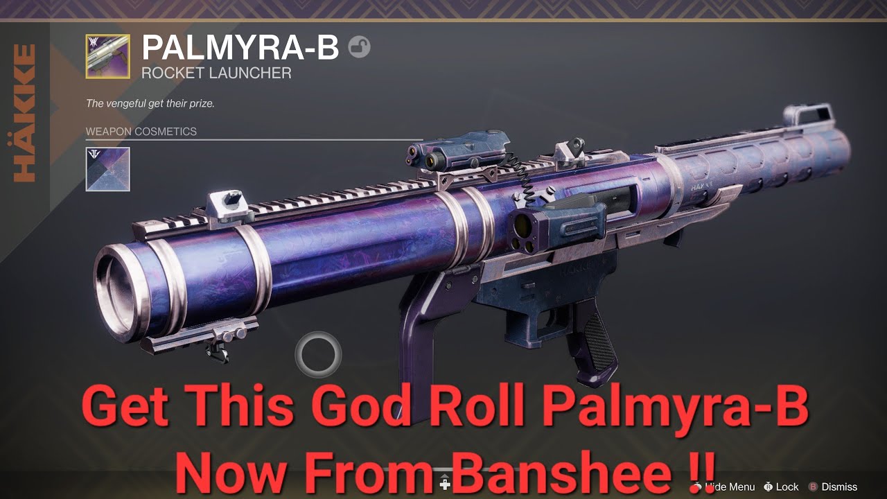 Get This God Roll Palmyra-B Now From Banshee !! - YouTube