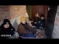 Ukrainian Children Hide In Basement For Shelter