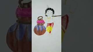 krishna #krishna #janmashtami #shorts #drawing