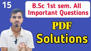 B.Sc 1st semester Maths || Important questions| L-15 Rahul Dhakvaliya #aes