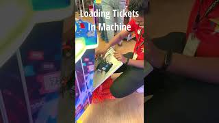 Tickets loading into machine. Game Ticket dispenser | shakira BZRP #satisfying