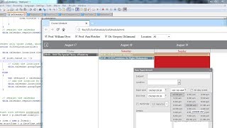 Interactive Course Schedule in Pure JavaScript