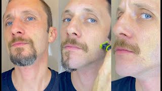 Goatee or Mustache with OneBlade In Action Again Shaving Trimming Beard 4k