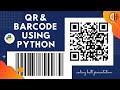 Make Custom QR & Barcode Code Using 4 Line of Python || #python-barcode || #qrcode