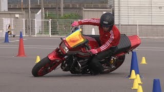 2019 8 25 MSGC Moto Gymkhana Training ふっきー 選手 ZRX1100