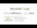 convert 4000ml to l 4000 milliliters to liters