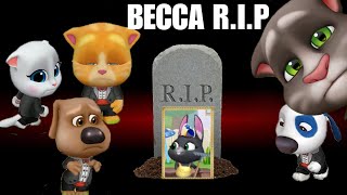 BECCA R.I.P TOM. Talking Tom turned into a ZOMBIE \\ My Talking Tom Friend / CARTOON KIDS