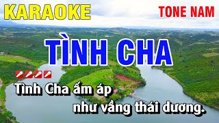 Karaoke Tình Cha Tone Nam Nhạc Sống | Karaoke Hoàng Luân