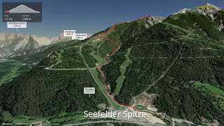 Seefelder Spitze ∆ hiking trails ∆ 3d-trail.com/austria/