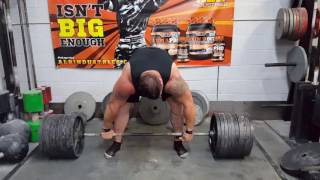 Jerry Pritchett Deadlift training 945lbs raw.