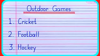 Outdoor games | Outdoor games name | Outdoor games in english | games name | name of outdoor games