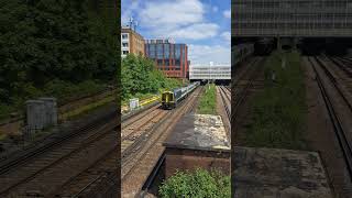 SWR class 159 passing Wimbledon Footbridge 159005 \u0026 159015 29/5/23 #shorts