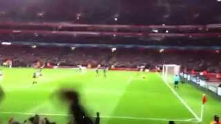 Wonderful goal by Lukas Podolski in Arsenal vs. Montpellier