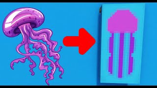 How to make a JELLYFISH banner in Minecraft!