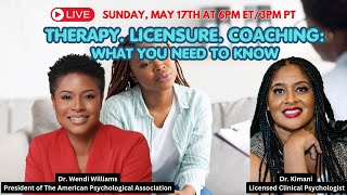Therapy. Licensure. Coaching. The Black Community Deserves Accurate Information #blackwoman