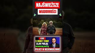 SZOK! 5 MINUT TEMU! SEJM PODJĄŁ HISTORYCZNĄ DECYZJĘ – POLACY W NIEDOWIERZANIU!