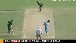 Pakistan need 14 runs from 11 balls against india |  2004 | WHO GONNA WIN