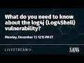 What do you need to know about the log4j (Log4Shell) vulnerability?