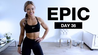 Day 36 of EPIC | BACK WORKOUT / BICEP WORKOUT with Dumbbells