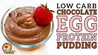 VIRAL Keto Egg Protein PUDDING 🥚 LOW CARB Chocolate Pudding Recipe!