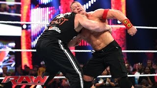 John Cena and Brock Lesnar brawl before Night of Champions: Raw, Sept. 15, 2014