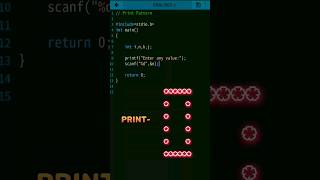 Print Pattern in C | c programming |14| #c #problem #coding @cursedwizard