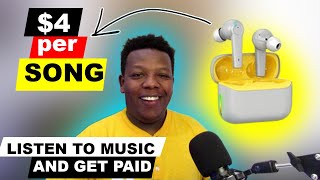 EARN $4 PER SONG YOU PLAY |make money online  listening to music from home 2023